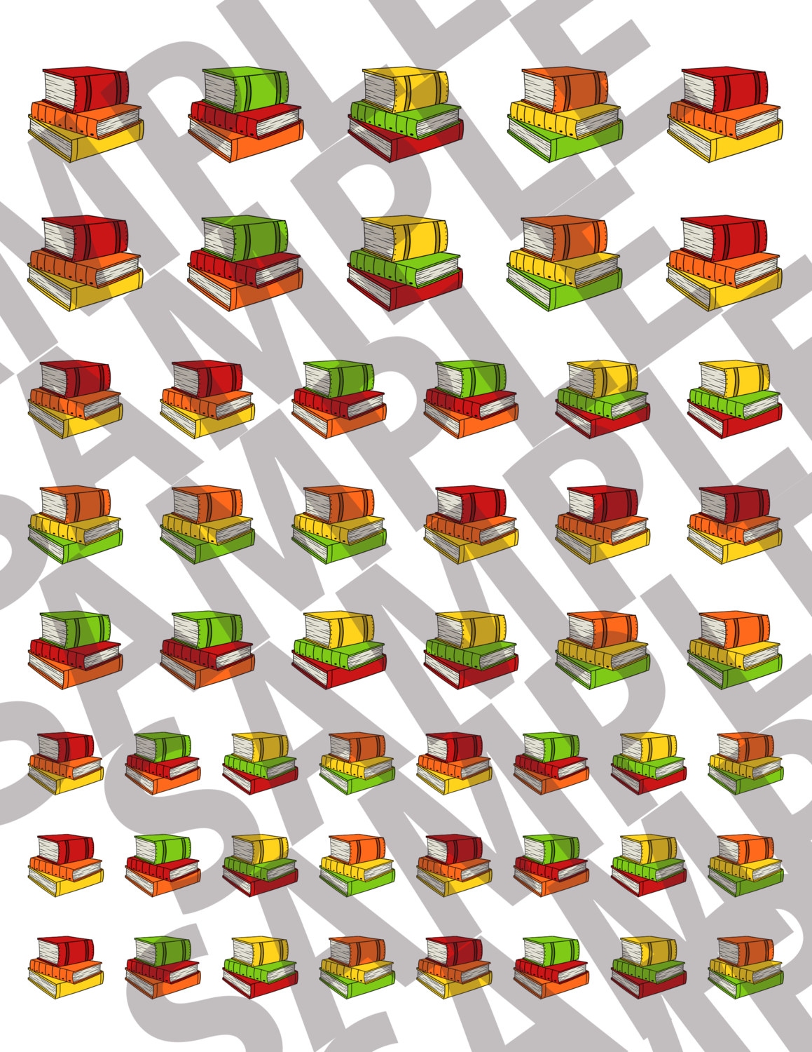 Apples & Oranges - Stacked Books Punchables