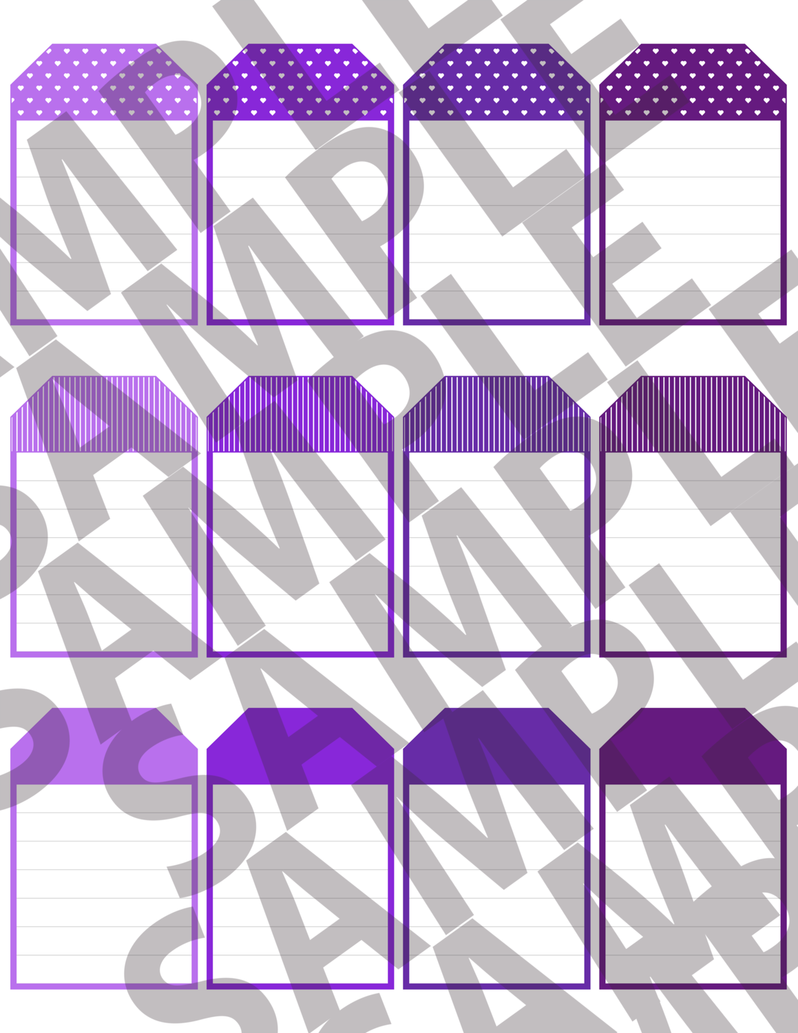 Purple - Journaling Tags 2