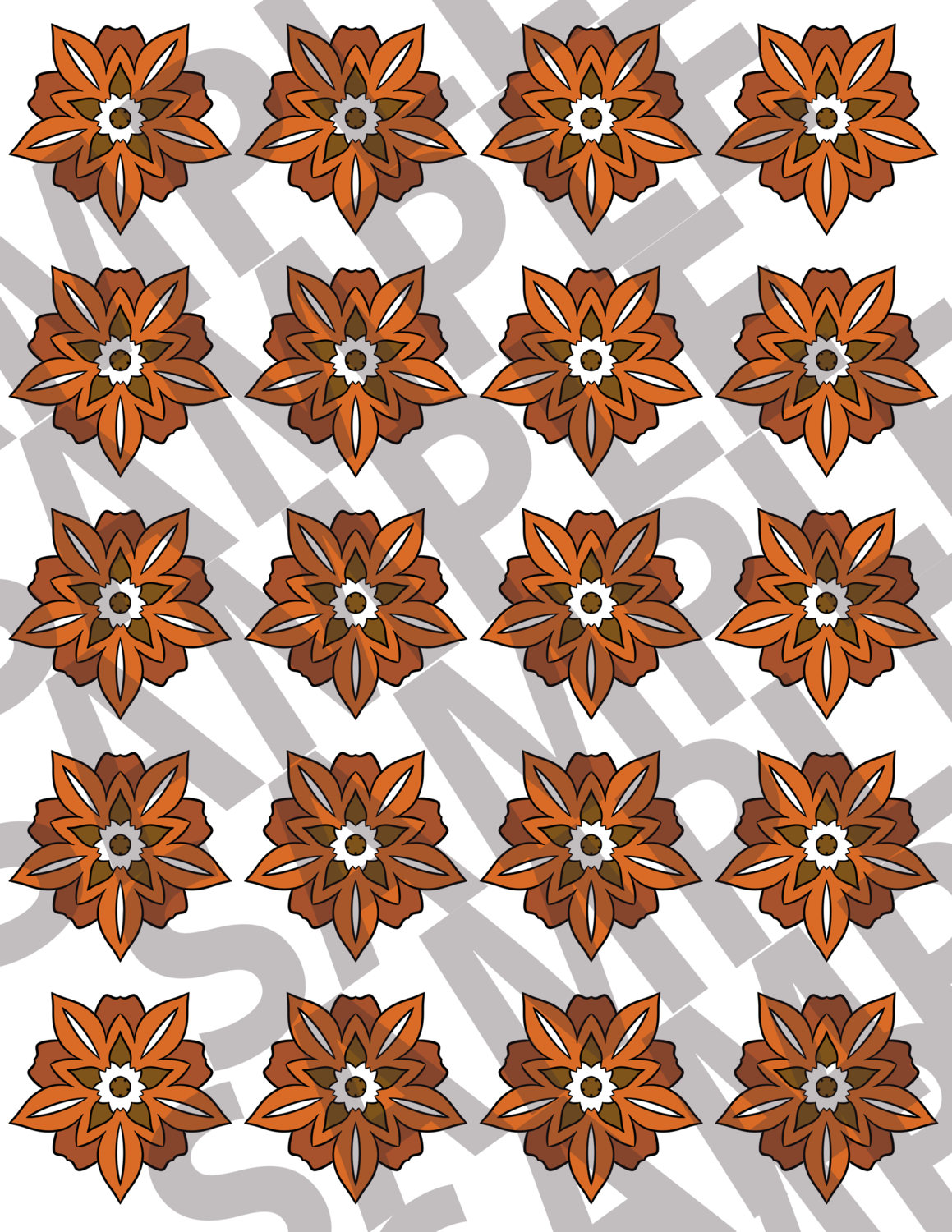 Orange - Flowers 1