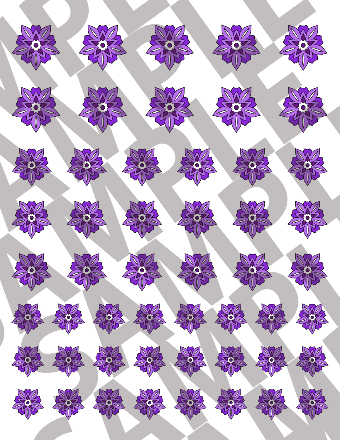 Purple - Smaller Flowers 1