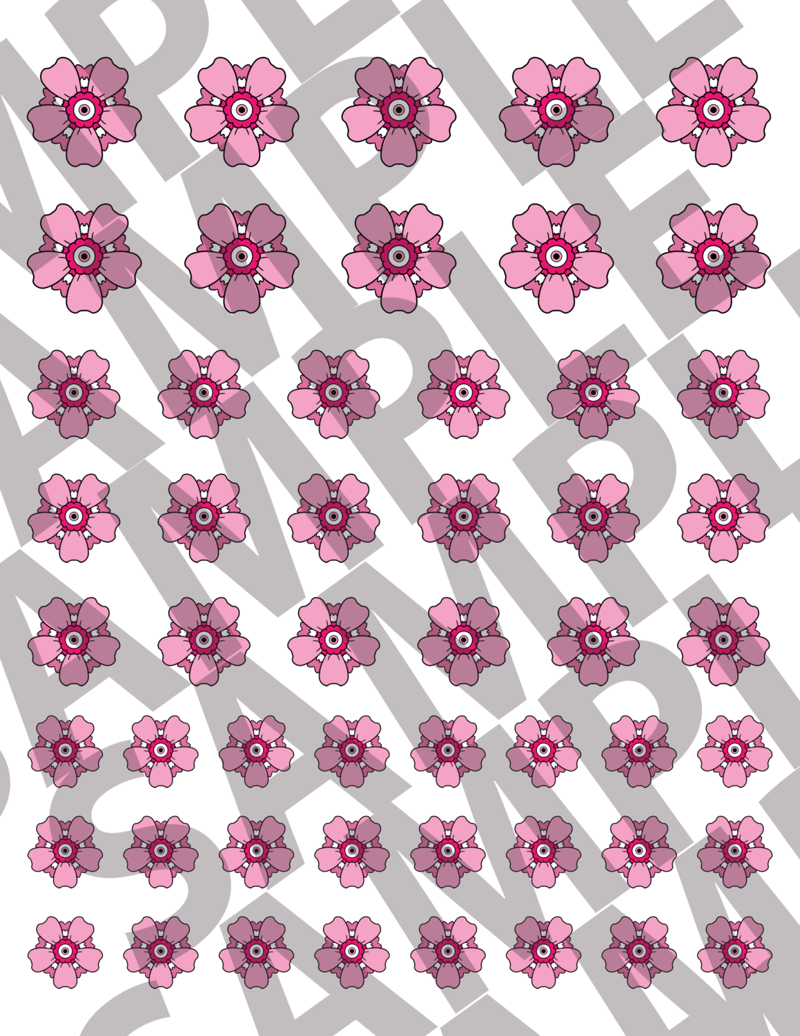 Pink - Smaller Flowers 4
