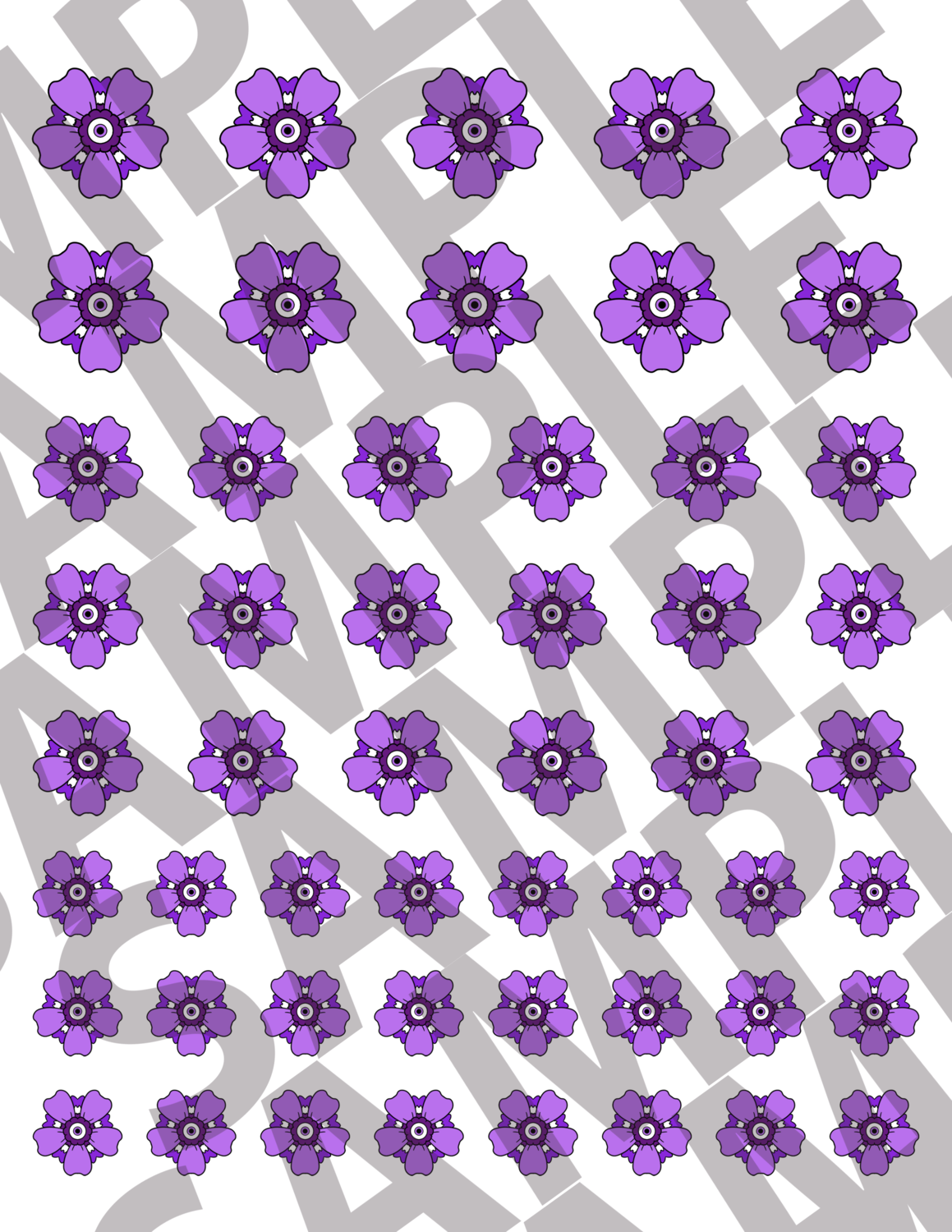 Purple - Smaller Flowers 4