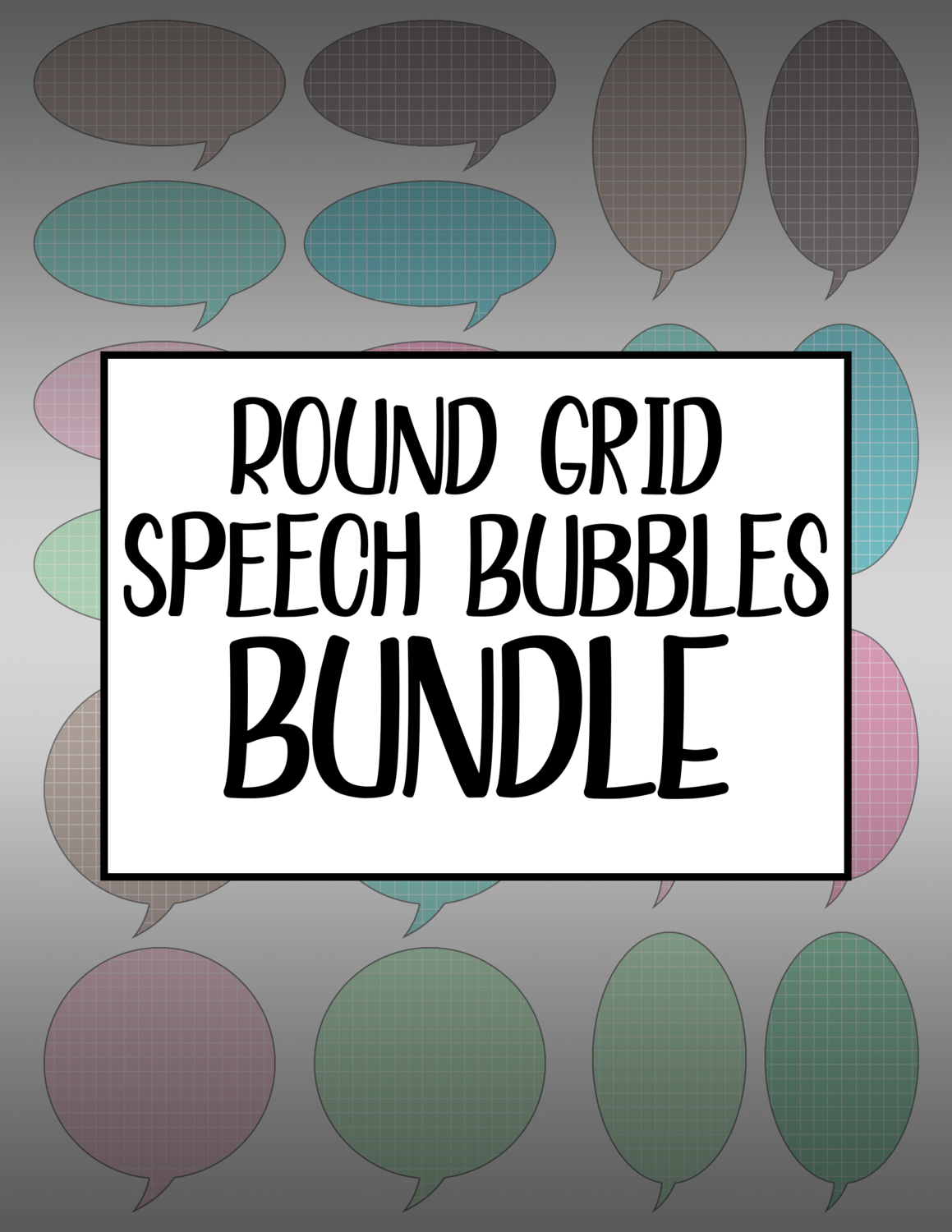 Bundle #78 Round Grid Speech Bubbles