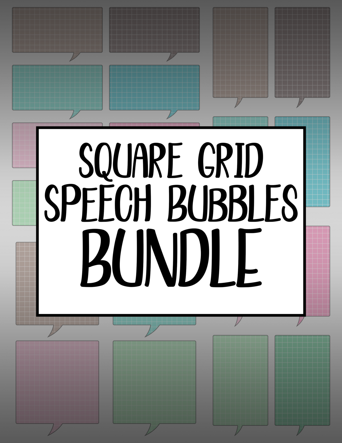 Bundle #79 Square Grid Speech Bubbles
