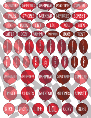 Red - Round Smaller Text Speech Bubbles