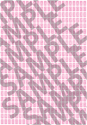 White Text Pink 1 - 'Typewriter' Tiny Letters