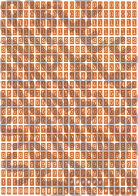 &#39;TYPEWRITER&#39; TINY NUMBERS