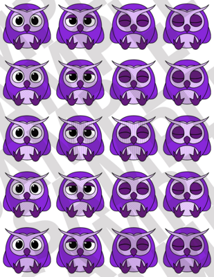 Purple - Owls