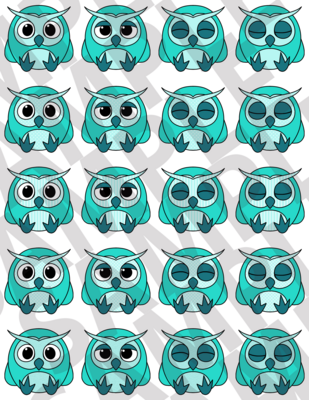 Turquoise - Owls