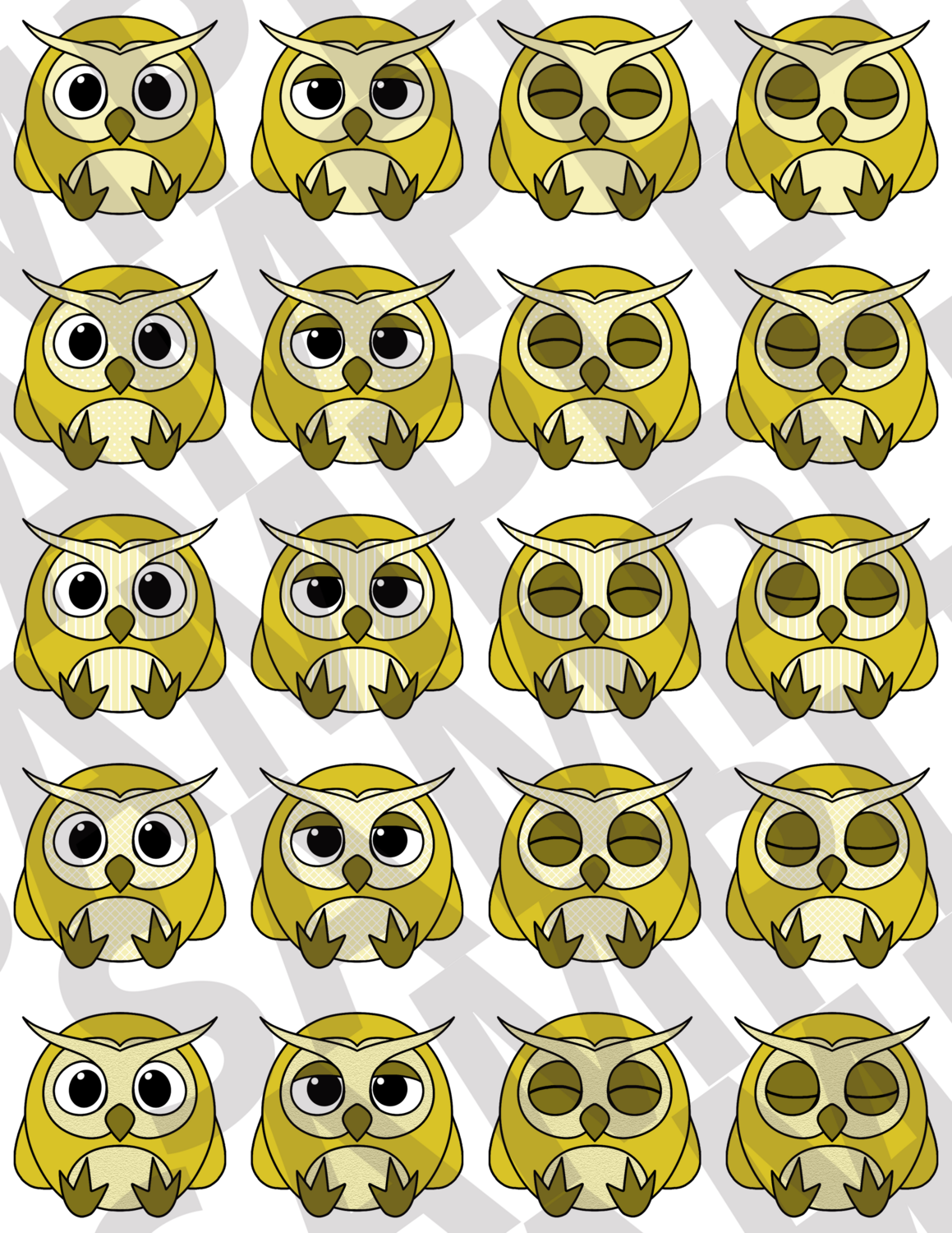 Yellow - Owls