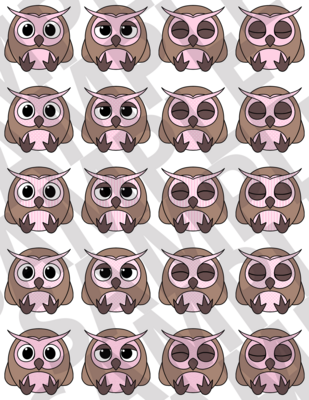 Cozy Cafe Brown - Owls
