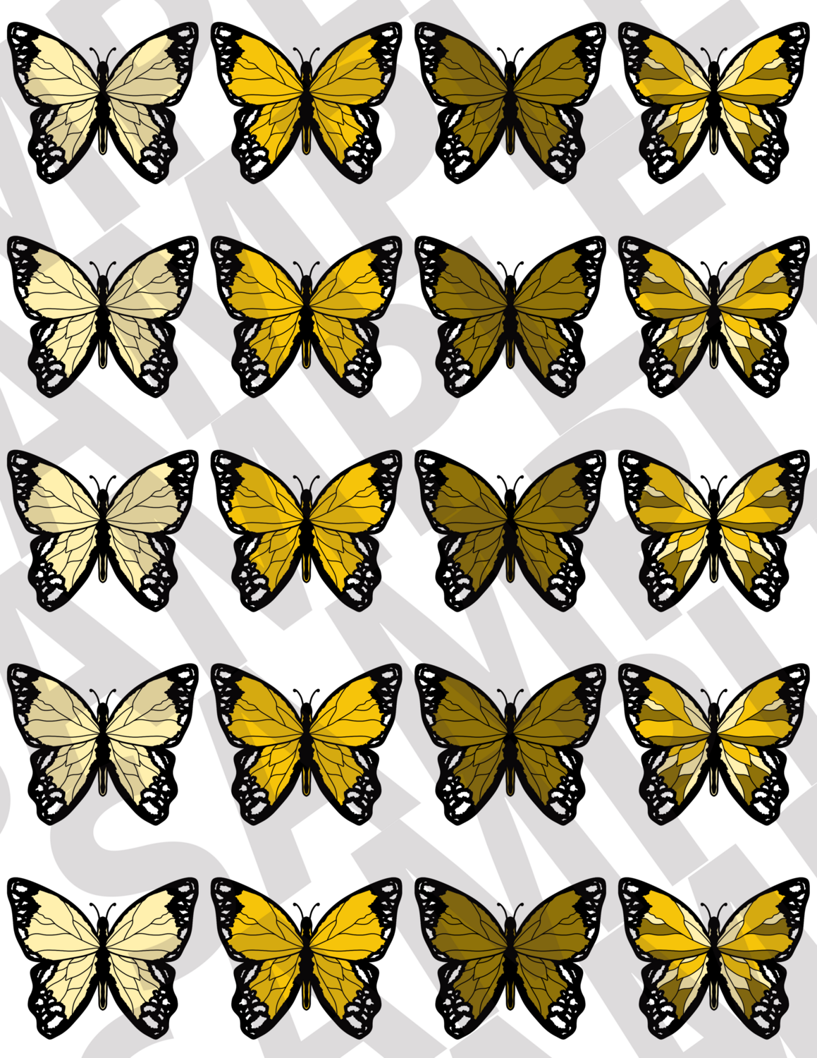 More Yellow - Butterflies
