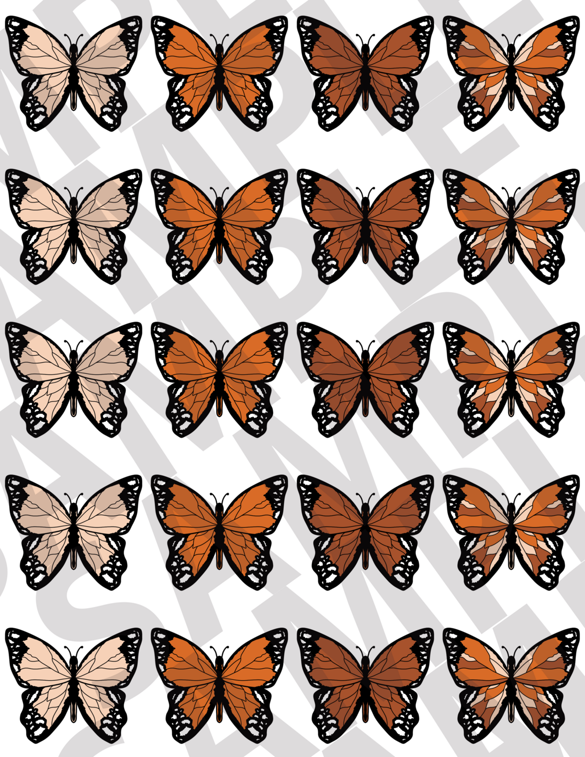 Orange - Butterflies