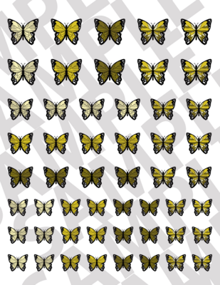 Yellow - Smaller Butterflies