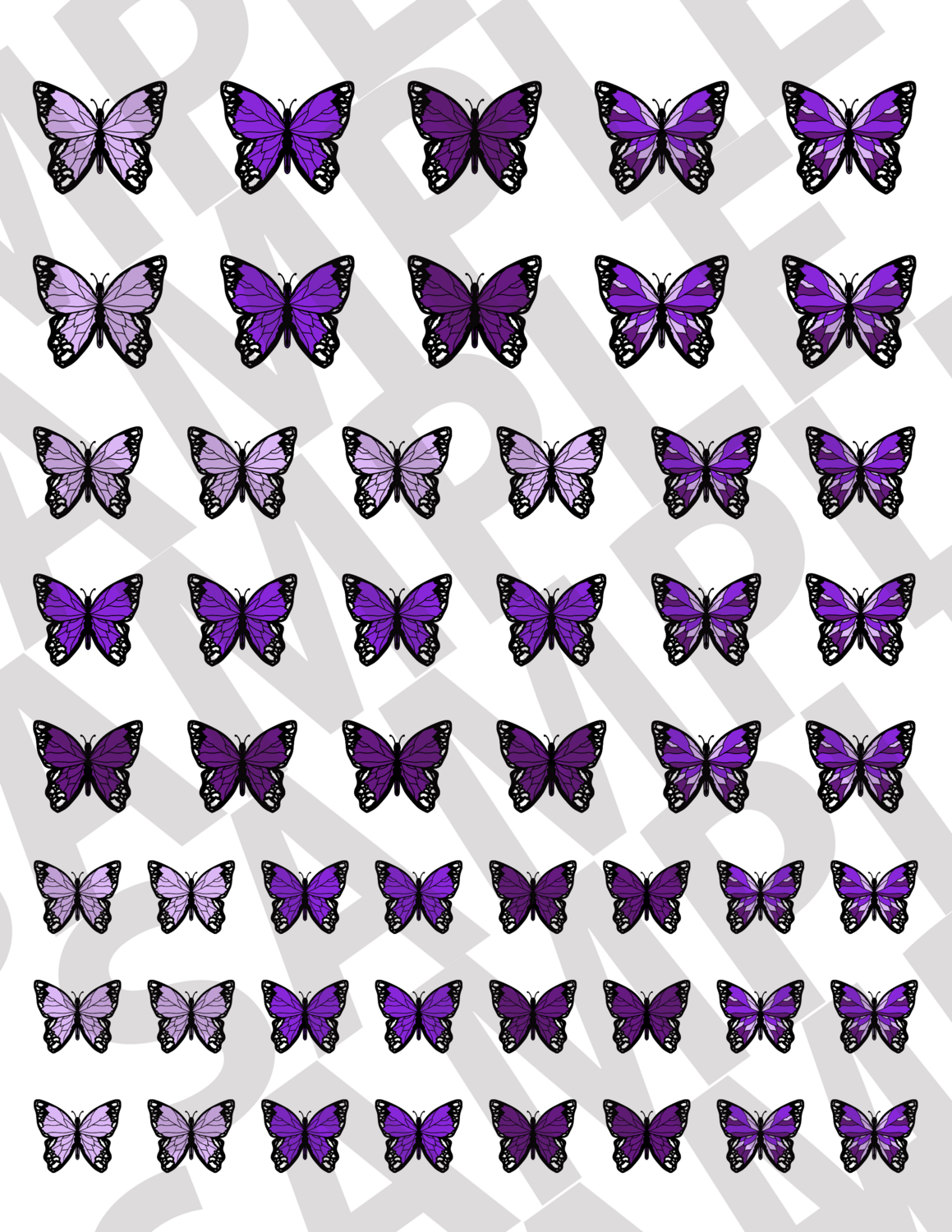 Purple - Smaller Butterflies