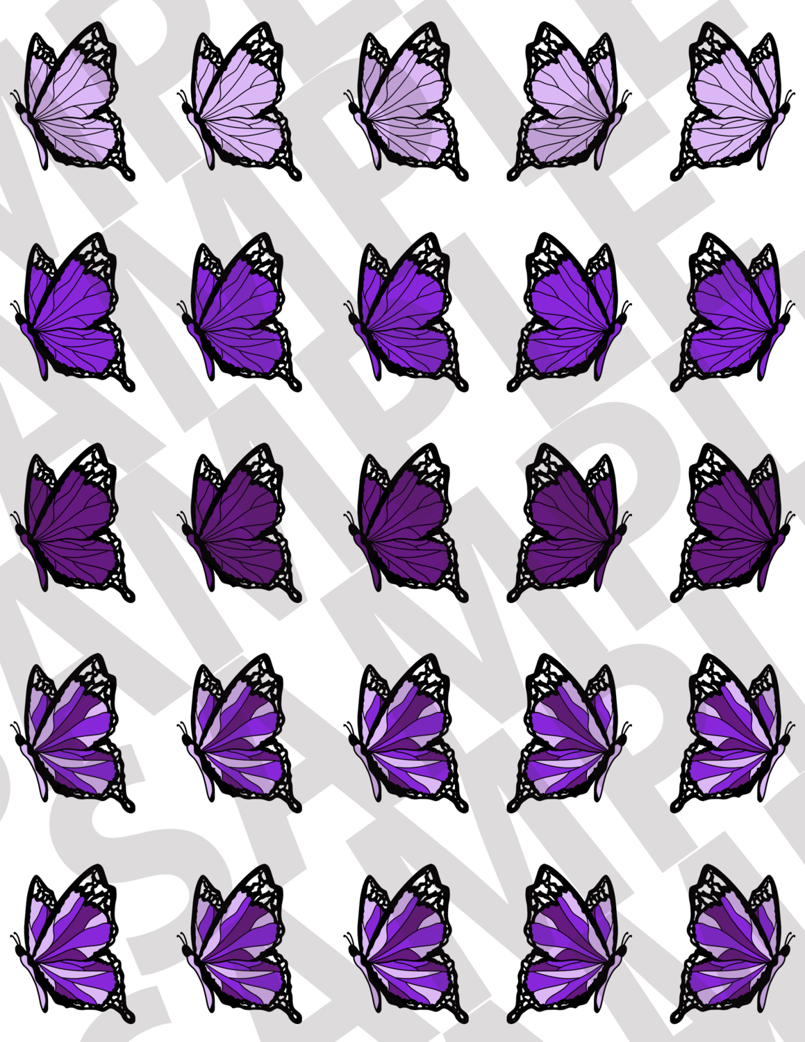 Purple - Flying Butterflies