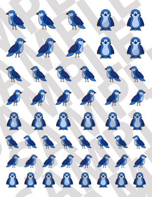 Blue - Smaller Birds