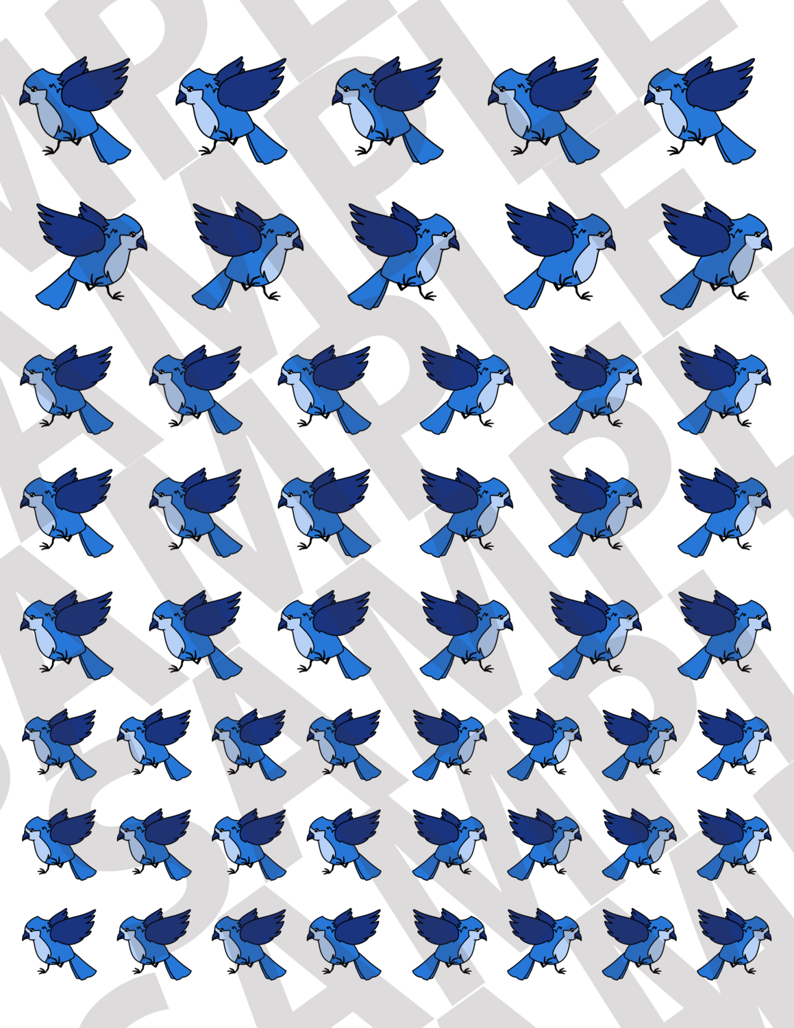 Blue - Smaller Flying Birds