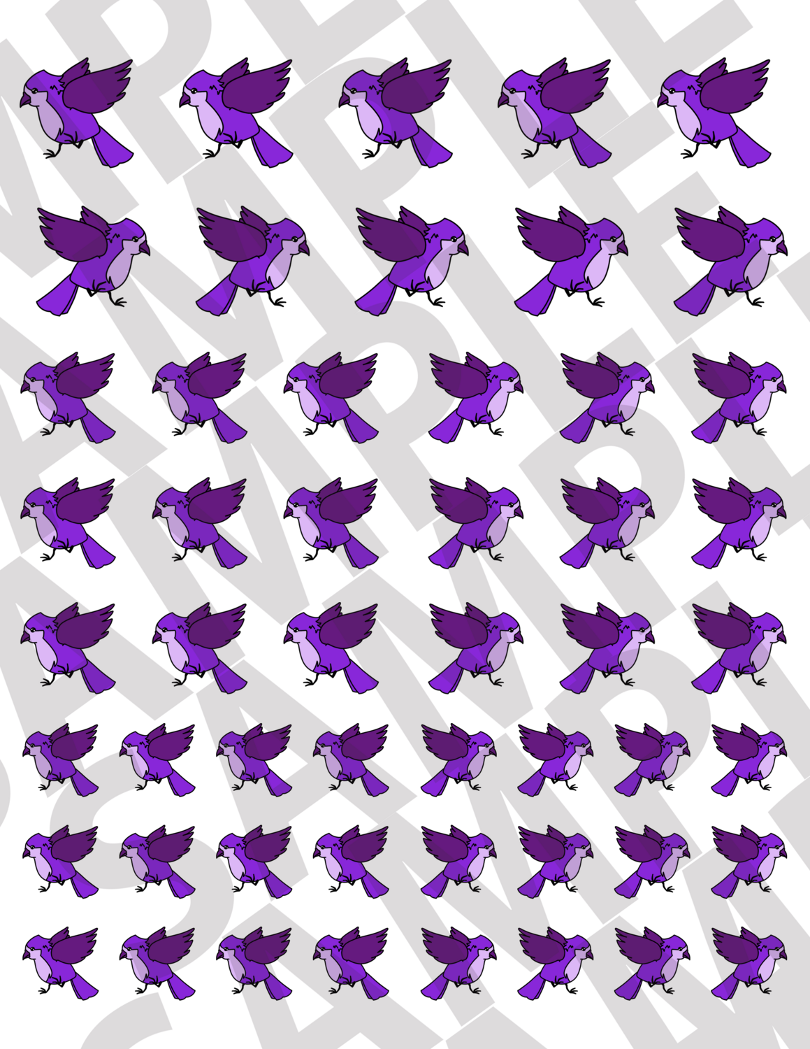 Purple - Smaller Flying Birds