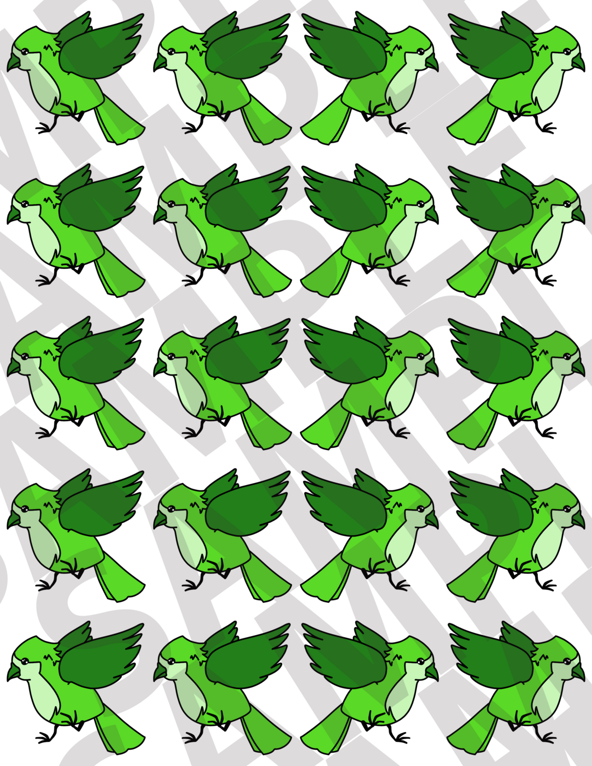 Green - Flying Birds