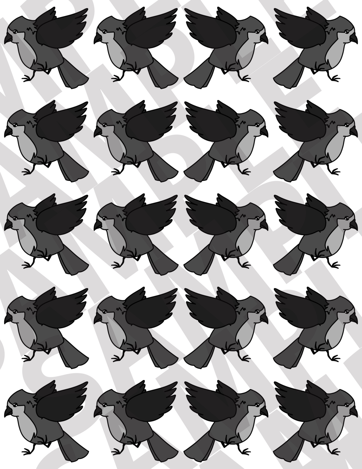 Dark Gray - Flying Birds