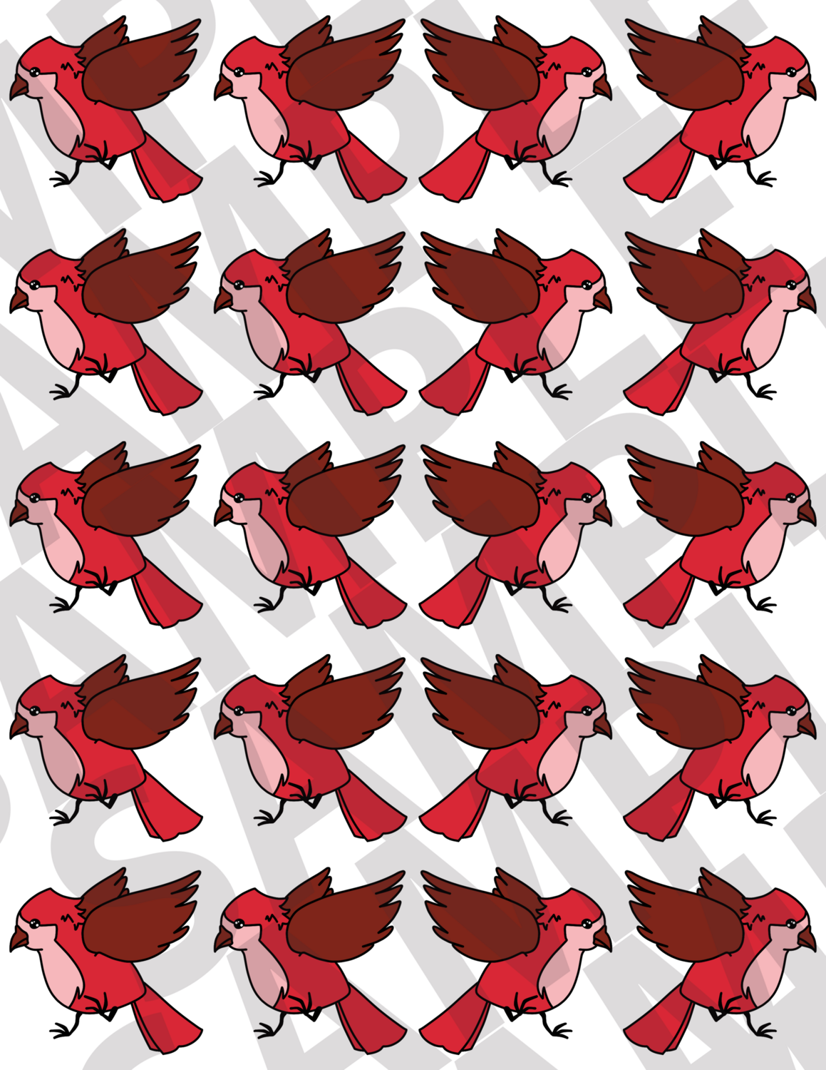 Red - Flying Birds