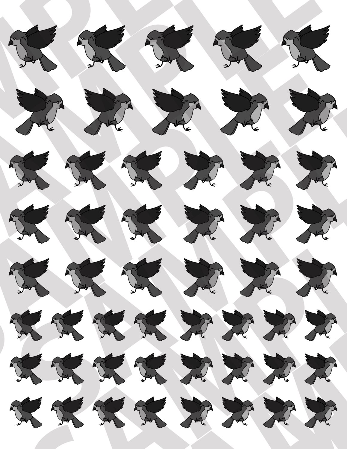 Dark Gray - Smaller Flying Birds