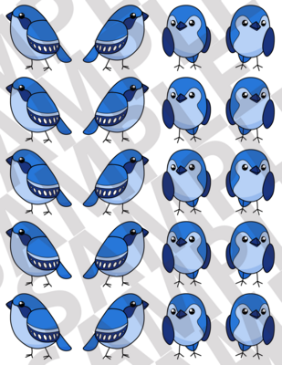 Blue - Simple Birds