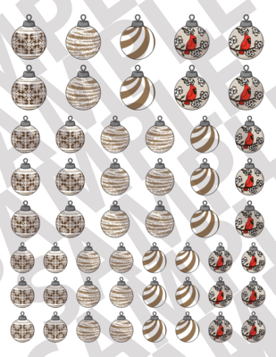 Light Brown - Smaller Ornaments