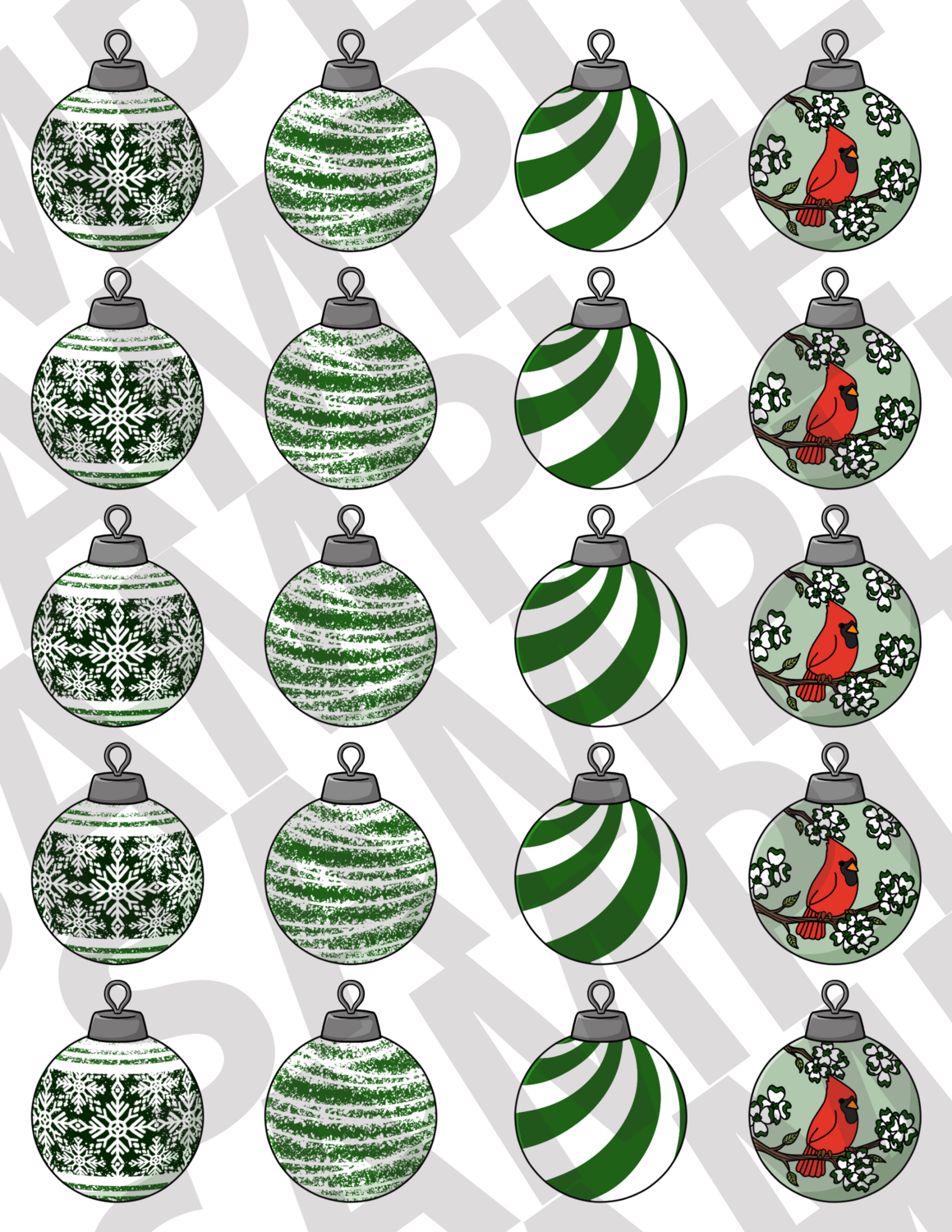 Dark Green - Ornaments