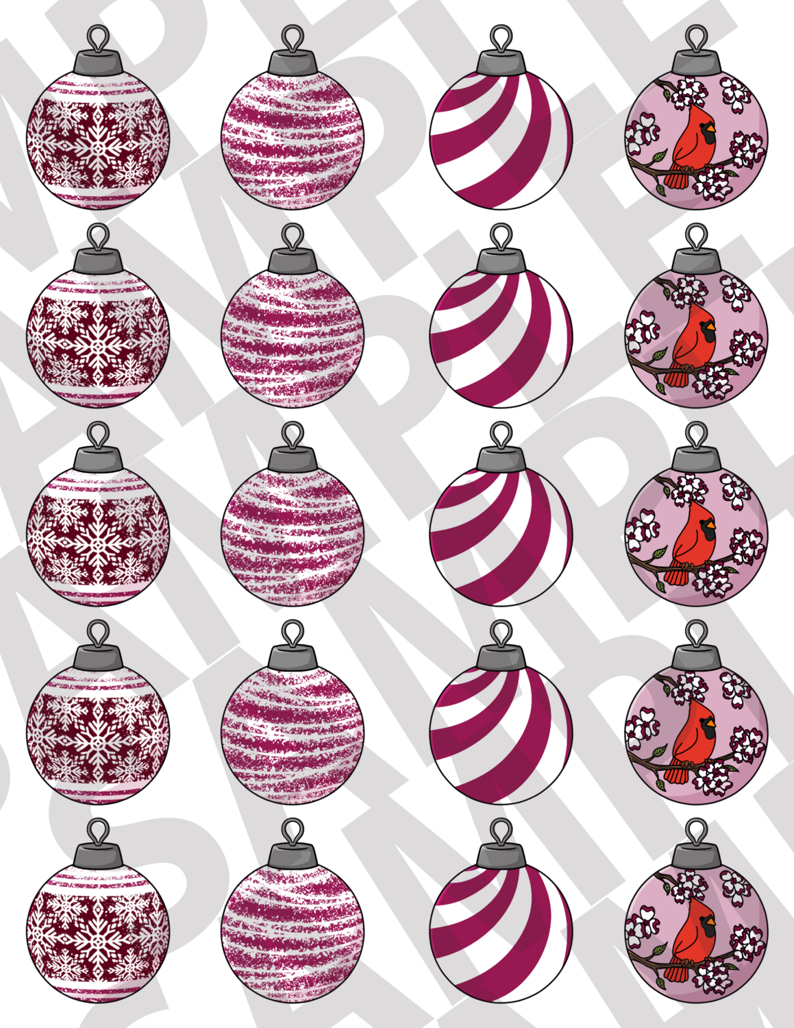 Dark Pink - Ornaments