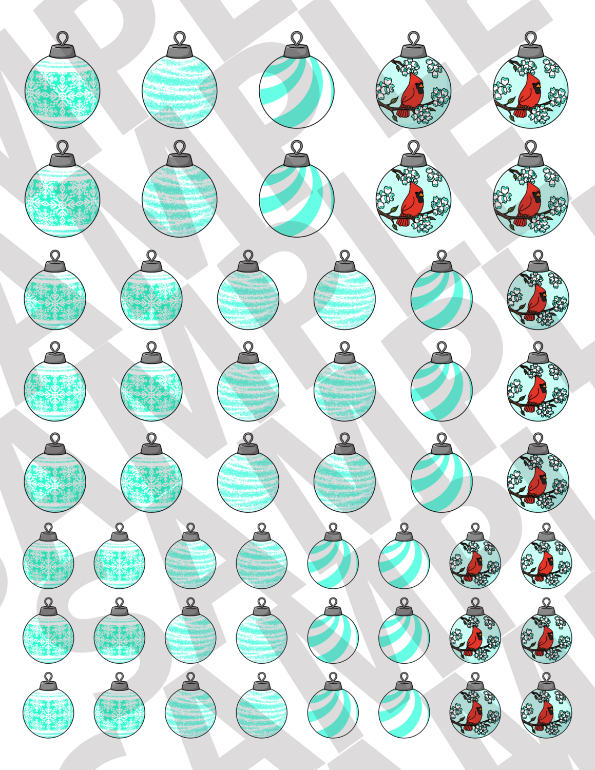 Turquoise - Smaller Ornaments