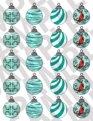 Deep Teal - Ornaments