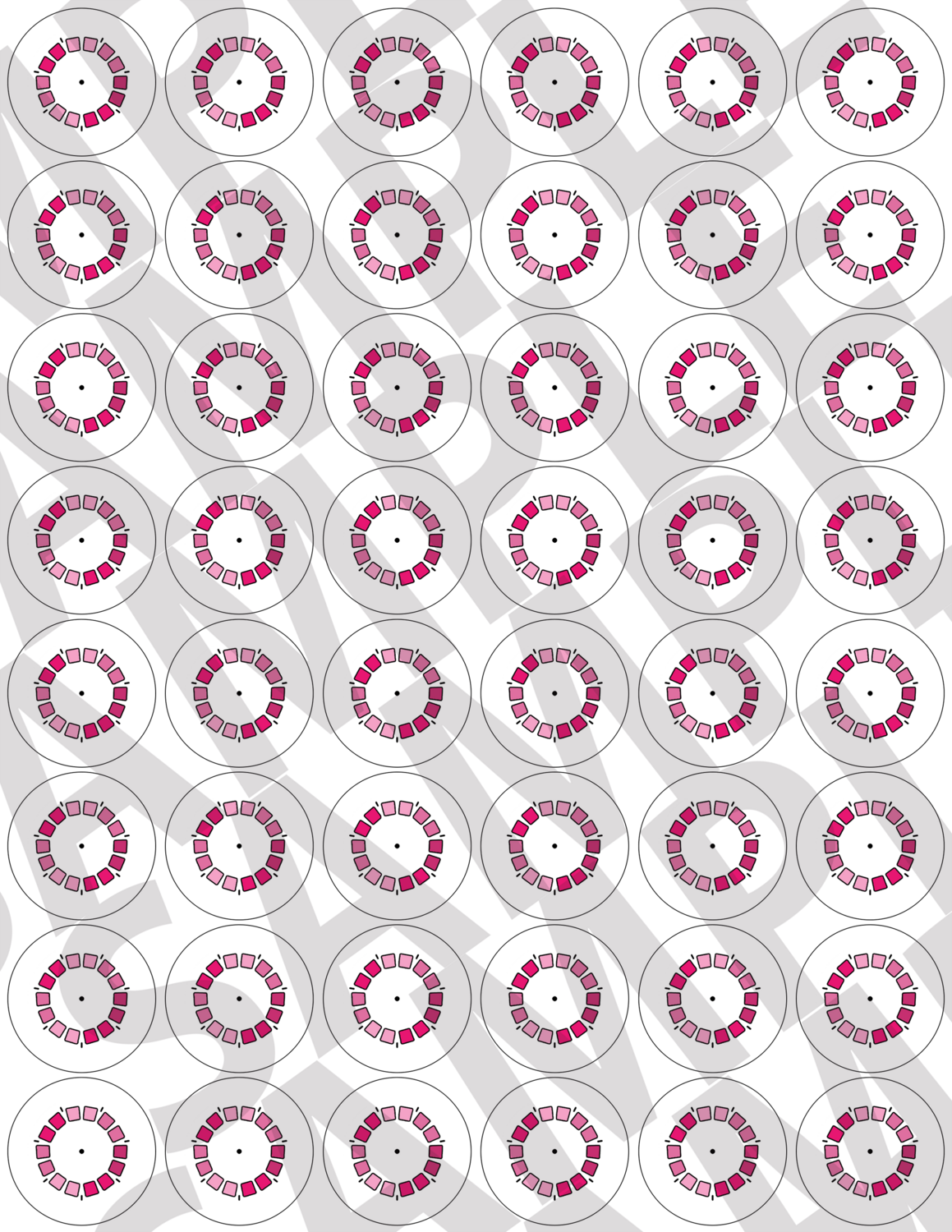 Pink - Inverted Viewfinders Button Sheet