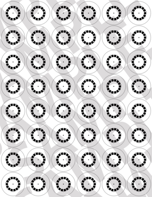 Black - Inverted Viewfinders Button Sheet