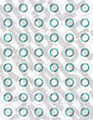 Turquoise - Inverted Viewfinders Button Sheet