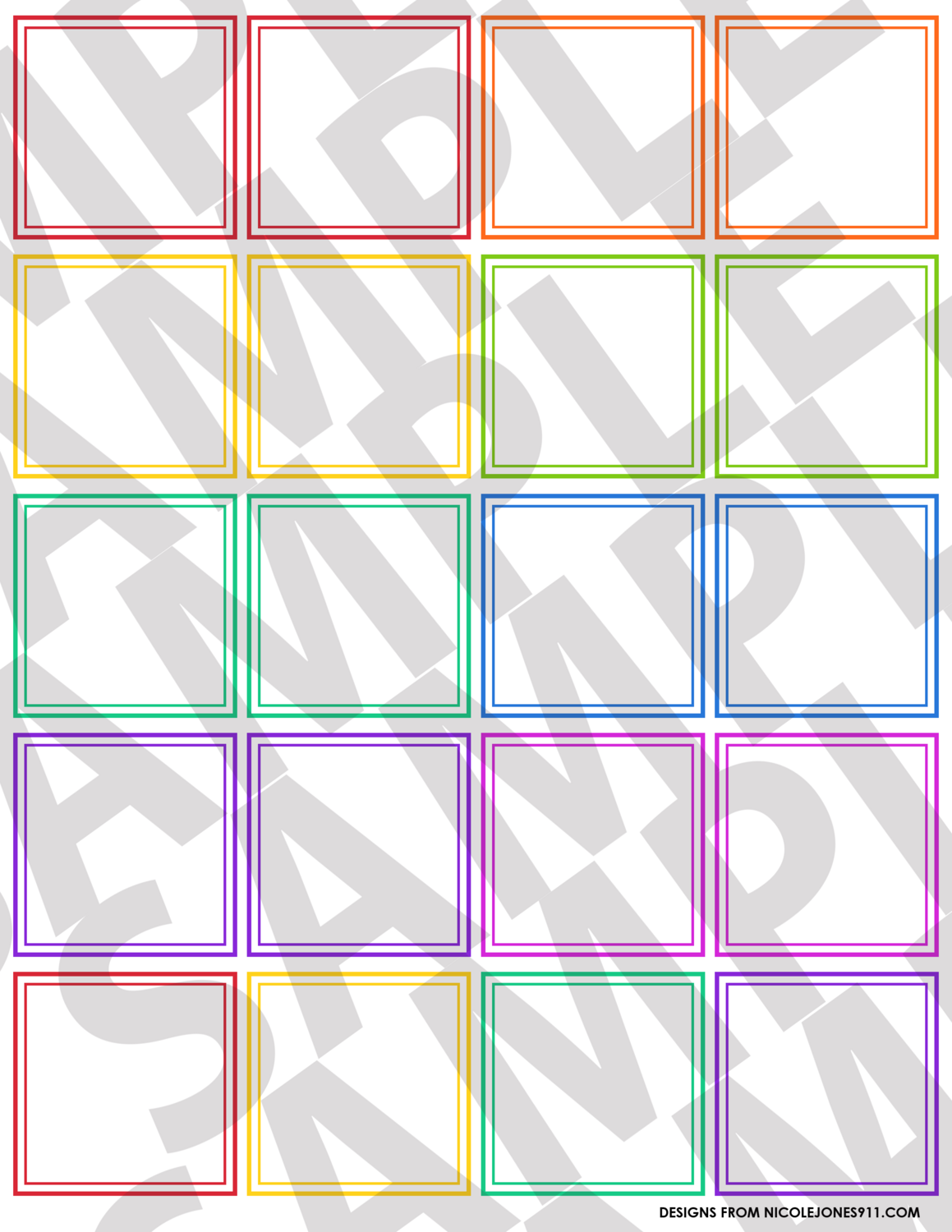 Radiant Rainbow - Squares