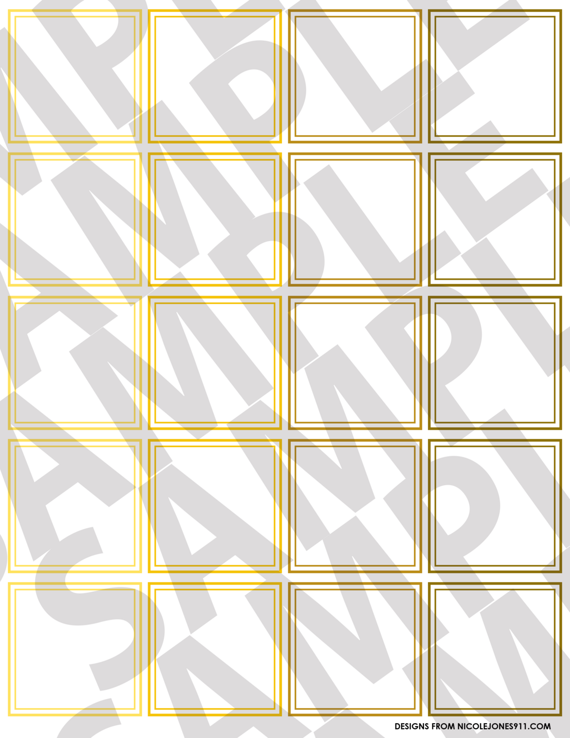 More Yellow - Squares