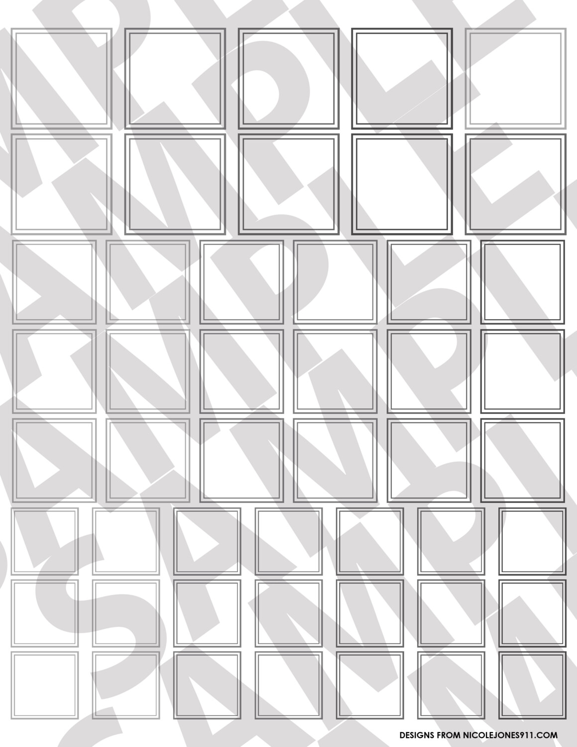 Light Gray - Smaller Squares