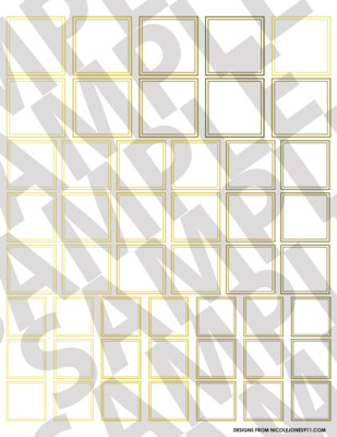Yellow - Smaller Squares