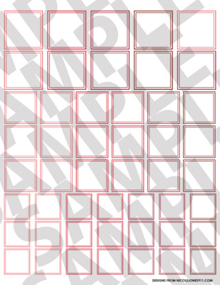 Red - Smaller Squares