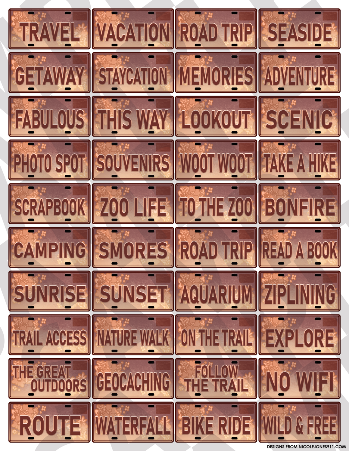 Season Spices - Words License Plates