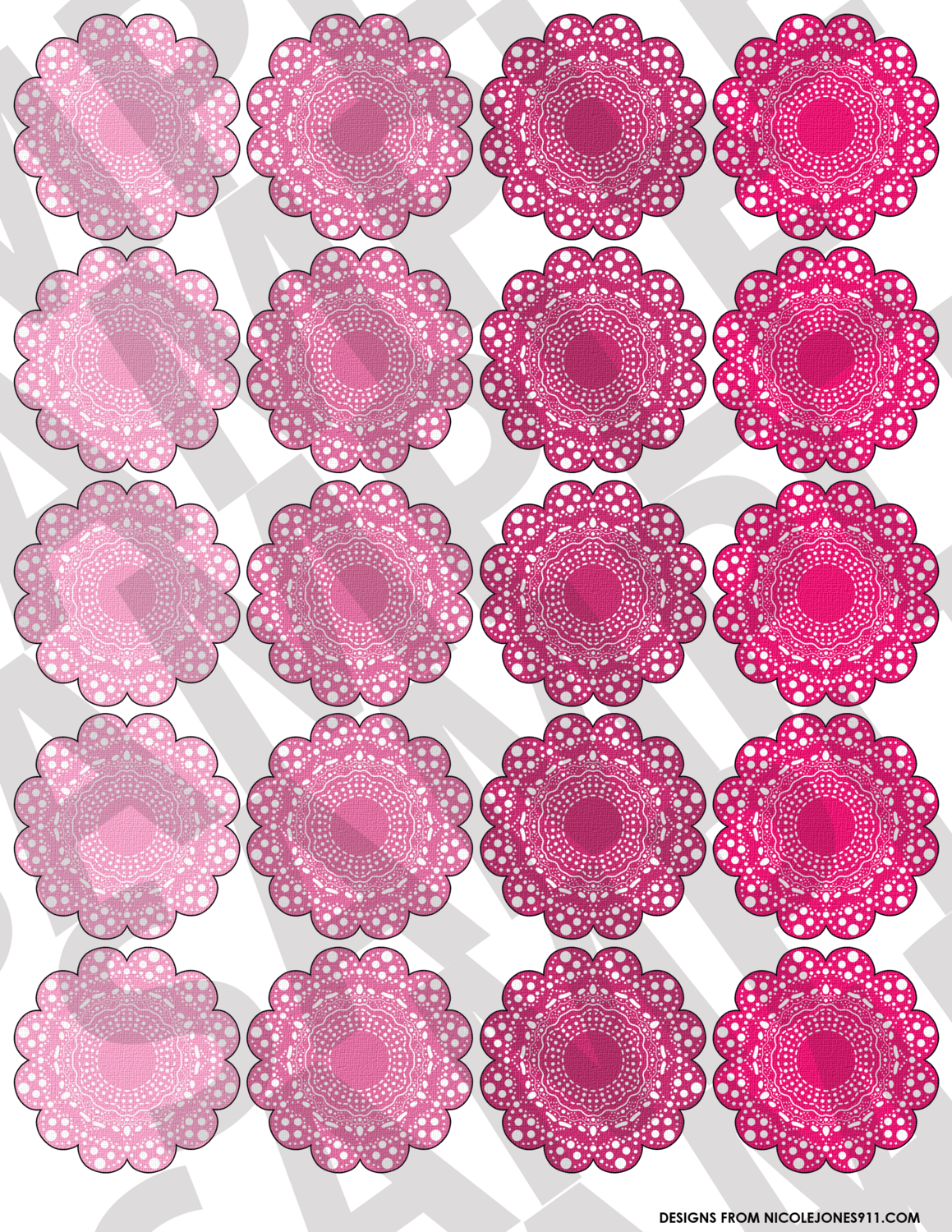Pink - Doilies