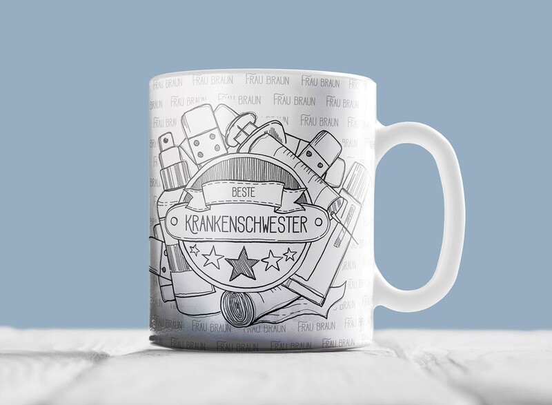 "Beste/r Krankenschwester/Pfleger" (Individueller Kaffeebecher)