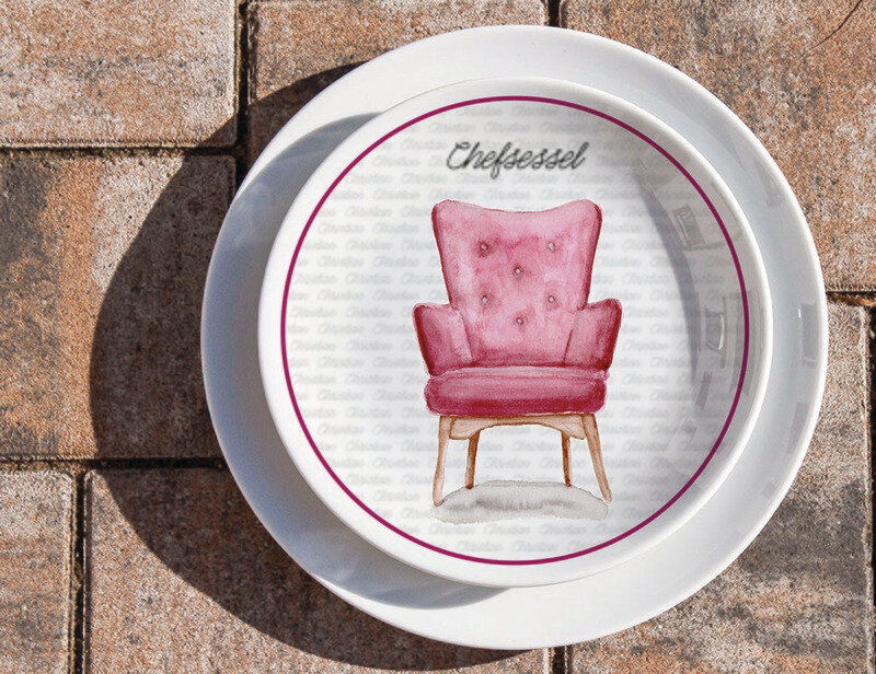 "Chefsessel" (20 cm Durchmesser, unterschiedliche Designs)