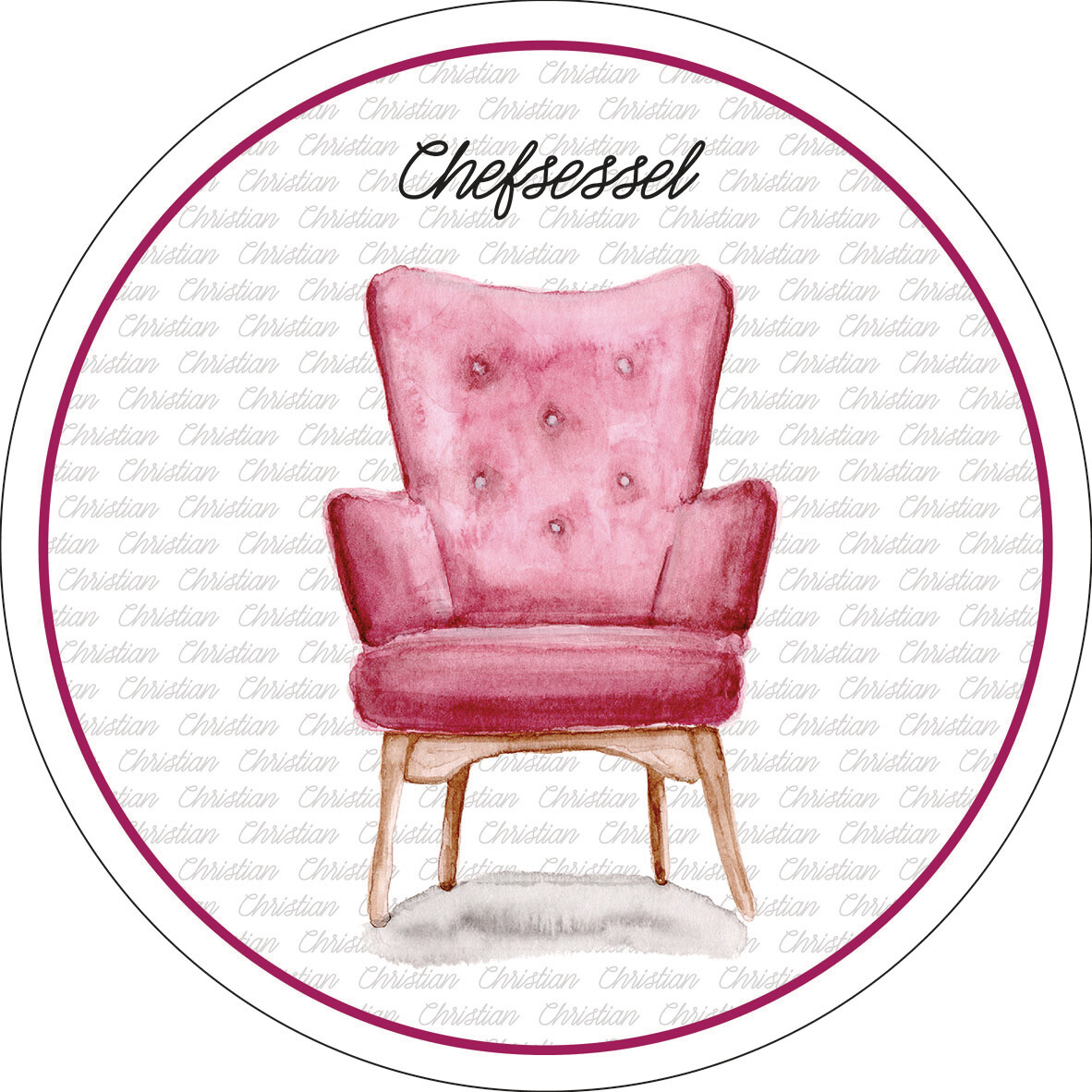 "Chefsessel" (20 cm Durchmesser, unterschiedliche Designs), Design: Individuell
