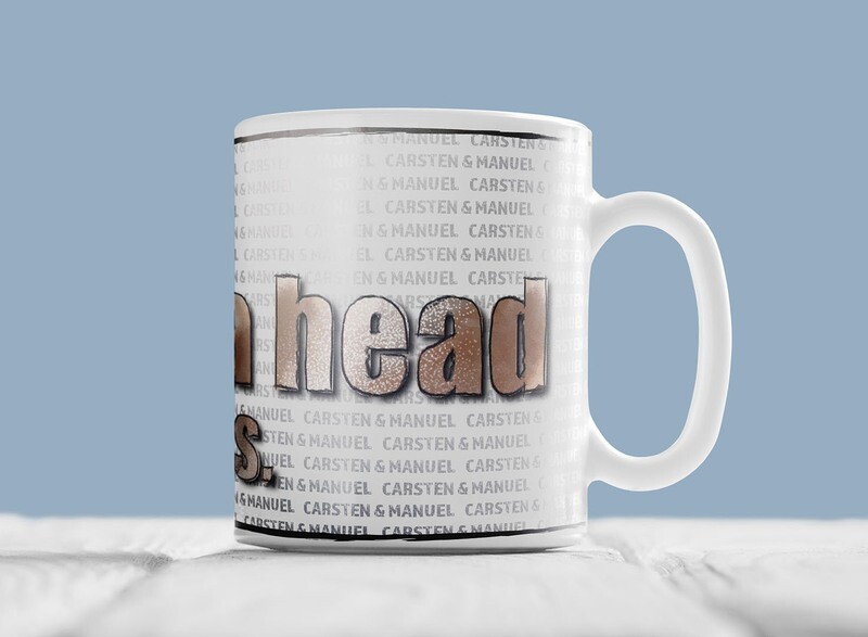 "We both are a head and a ass" (Kaffeetasse)