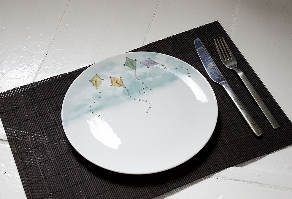Familienteller "Wolkenflug" (26 cm), Design: Design A