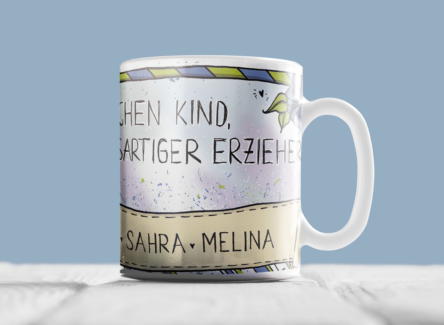 "Danke liebe/r Erzieher/in" (Individueller Becher)