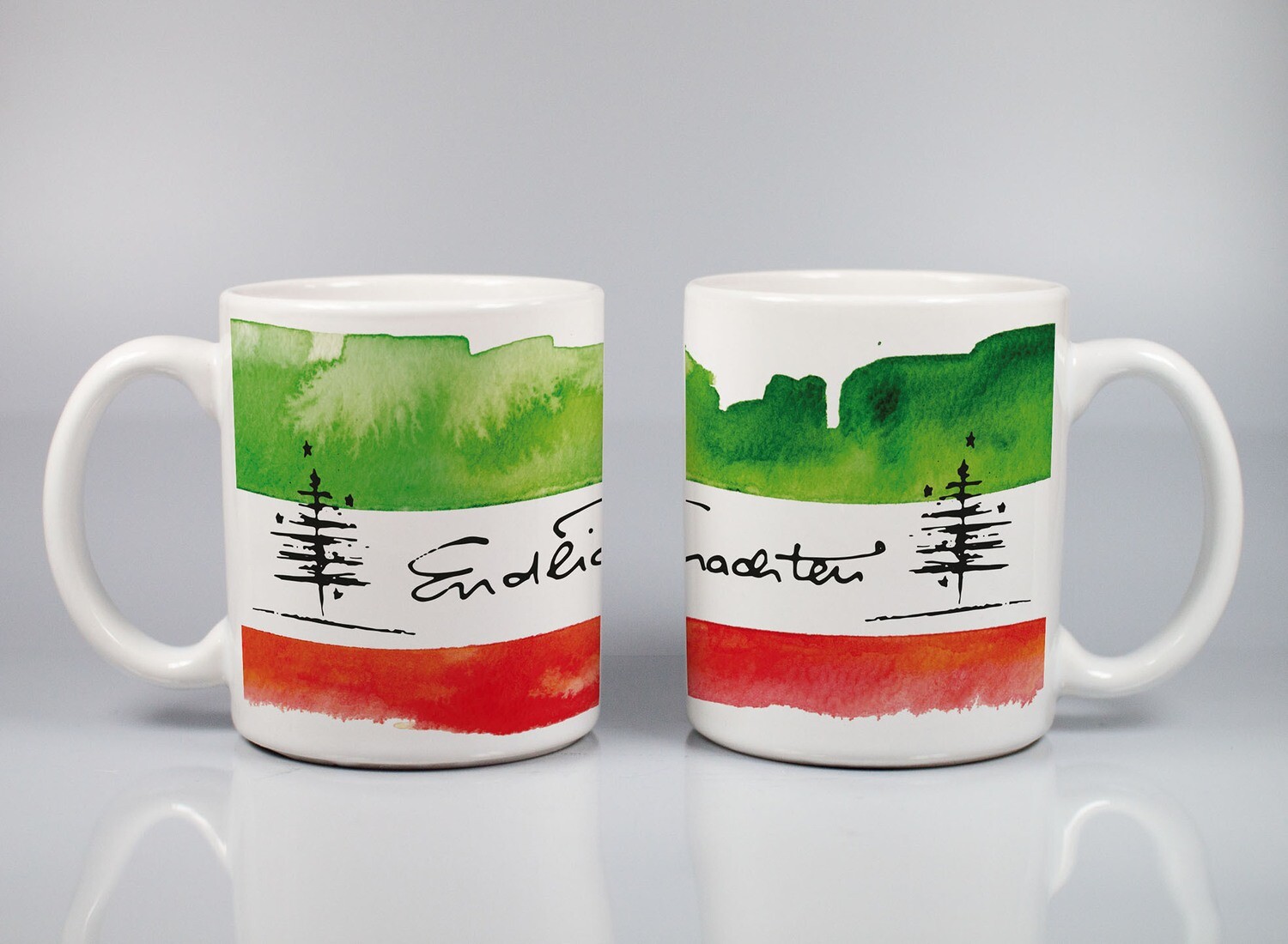 "Endlich Weihnachten" (Versch. Tassen), Tasse: Kaffeebecher